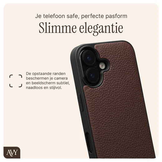 AVY Apple iPhone 16 - Classic Kit - Leather Chocolate afbeelding 7