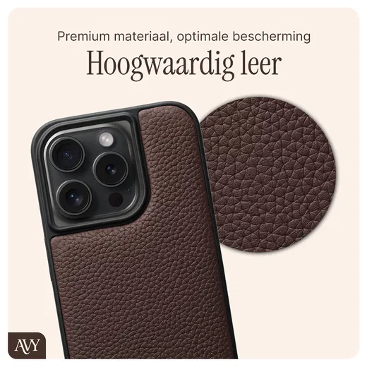 AVY Apple iPhone 14 Pro - Classic Kit - Leather Chocolate afbeelding 5