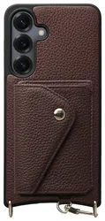 AVY Samsung Galaxy S25 Plus / S24 Plus - Classic Kit - Leather Chocolate afbeelding