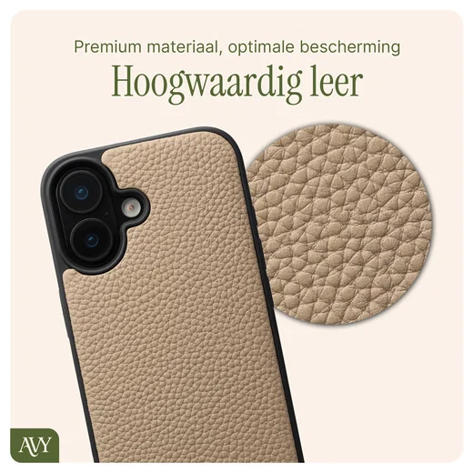 AVY Apple iPhone 16 - Classic Kit - Leather Beige afbeelding 6