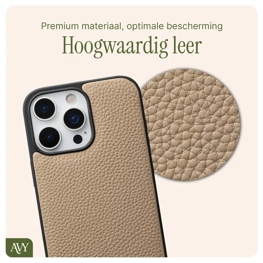 AVY Apple iPhone 16 Pro Max - Classic Kit - Leather Beige afbeelding 6