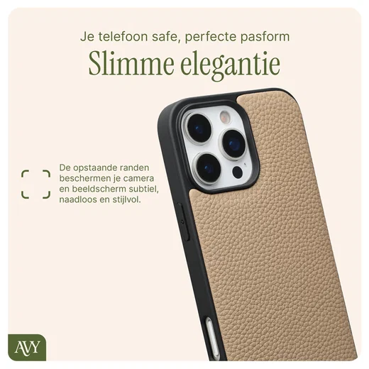 AVY Apple iPhone 16 Pro Max - Classic Kit - Leather Beige afbeelding 7
