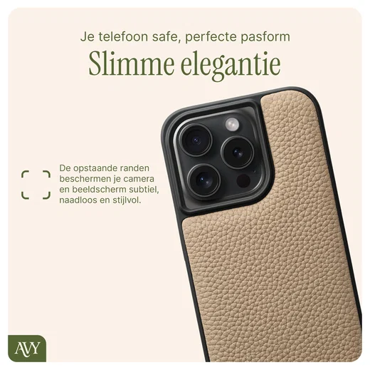 AVY Apple iPhone 15 Pro - Classic Kit - Leather Beige afbeelding 7