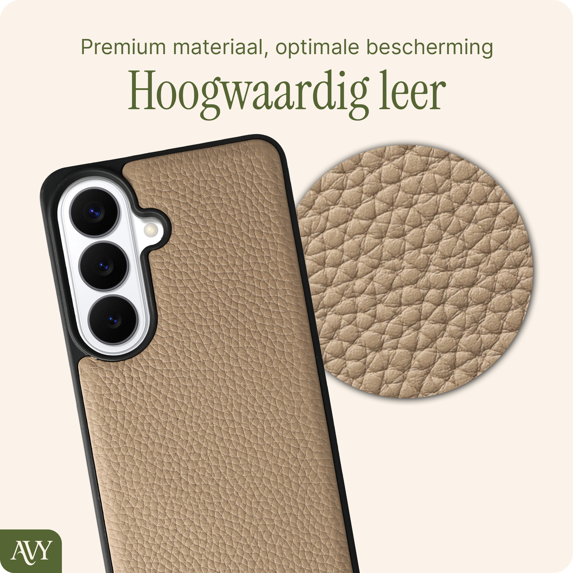 AVY Samsung Galaxy S26 - Classic Kit - Leather Beige afbeelding 5