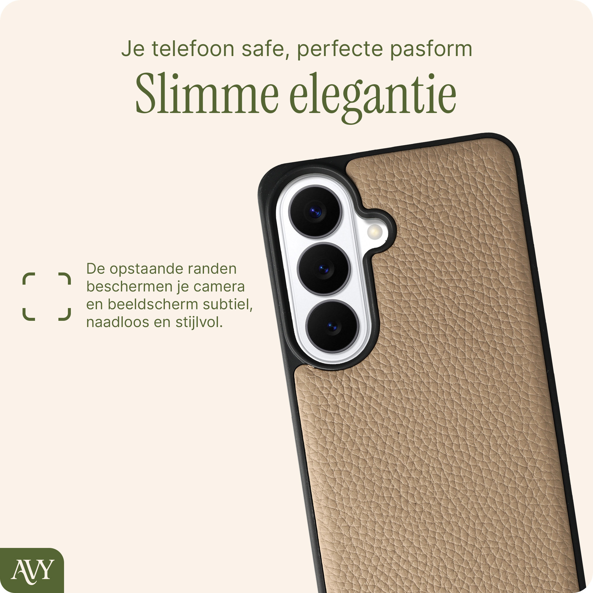 AVY Samsung Galaxy S26 - Classic Kit - Leather Beige afbeelding 6