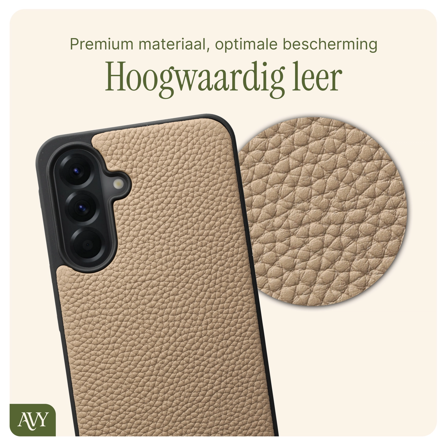 AVY Samsung Galaxy A56 - Classic Kit - Leather Beige afbeelding 5