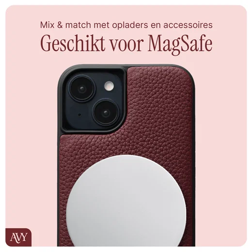 AVY Apple iPhone 14 / 13 - Classic Kit - Leather Burgundy afbeelding 7