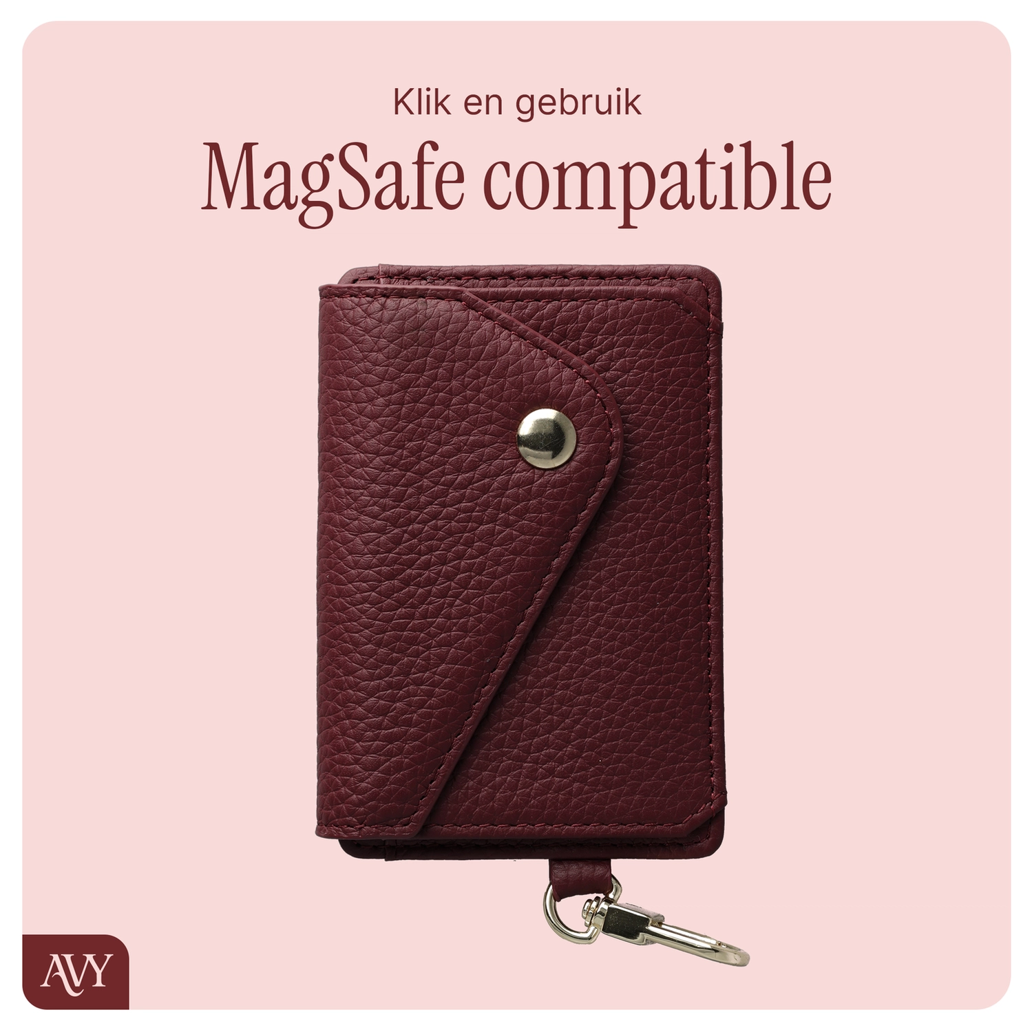 AVY Apple iPhone 14 / 13 - Classic Kit - Leather Burgundy afbeelding 8