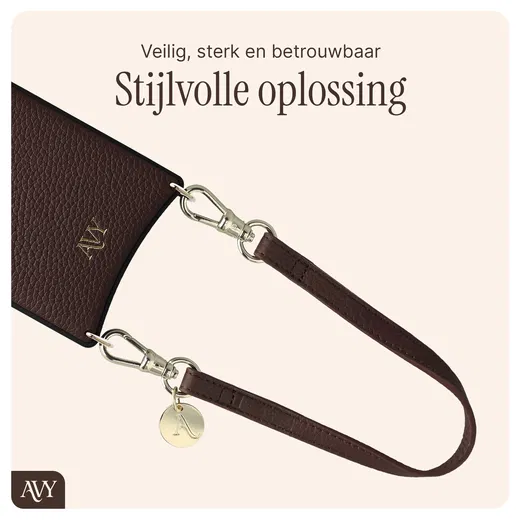 AVY Samsung S25 Plus / S24 Plus - Essential Kit - Chocolate - Short Leather afbeelding 8