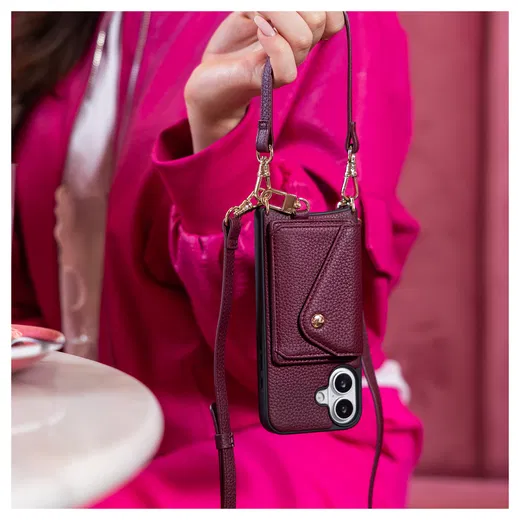 AVY Samsung S25 Plus / S24 Plus - Essential Kit - Burgundy - Short Leather afbeelding 2