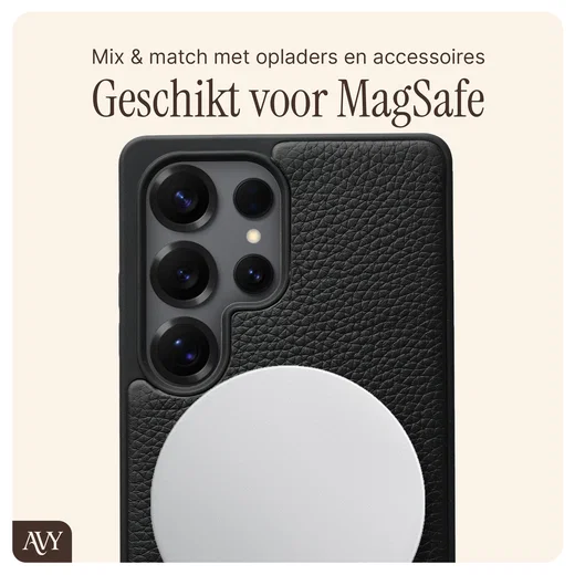 AVY Samsung Galaxy S25 Ultra - Essential Kit - Zwart - Long Leather afbeelding 7