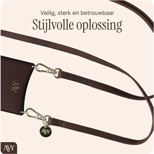 AVY Samsung Galaxy S26 Plus - Essential Kit - Chocolate - Long Leather afbeelding 8