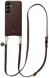 AVY Samsung Galaxy A56 - Essential Kit - Chocolate - Long Leather afbeelding