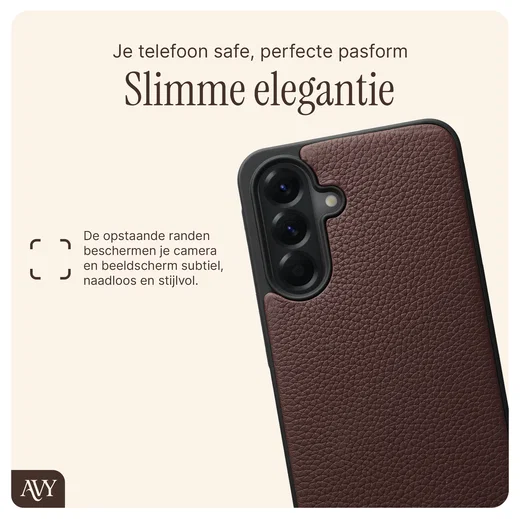 AVY Samsung Galaxy A56 - Essential Kit - Chocolate - Long Leather afbeelding 6