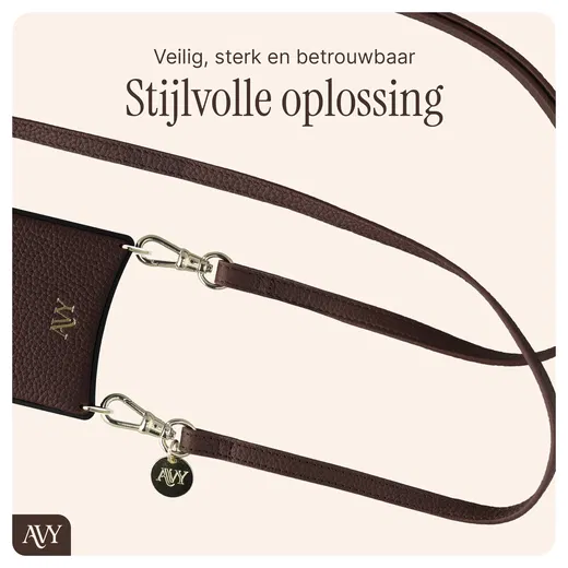 AVY Samsung Galaxy S25 / S24 - Essential Kit - Chocolate - Long Leather afbeelding 8