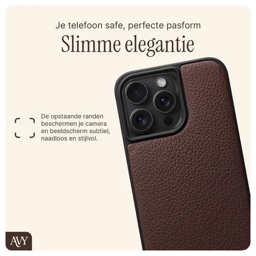 AVY Apple iPhone 14 Pro Max - Essential Kit - Chocolate - Long Leather afbeelding 6