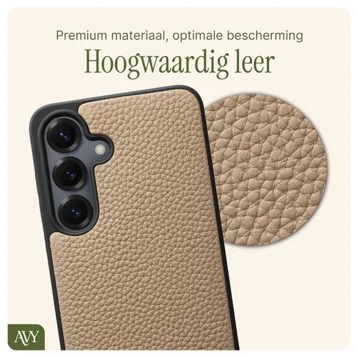 AVY Samsung Galaxy S25 / S24 - Essential Kit - Beige - Long Leather afbeelding 4