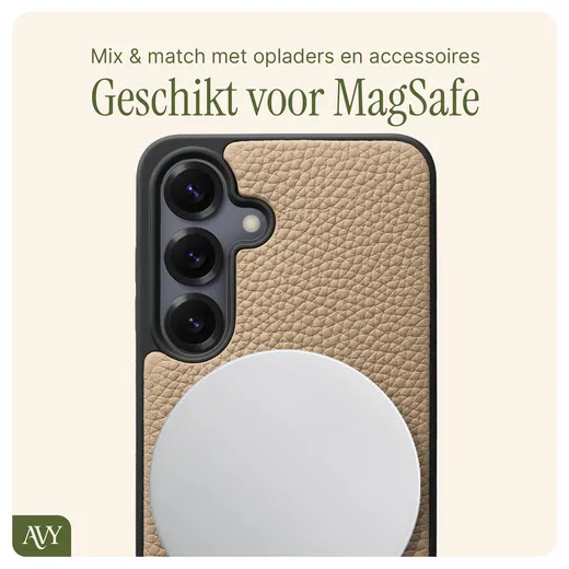 AVY Samsung Galaxy S25 / S24 - Essential Kit - Beige - Long Leather afbeelding 6