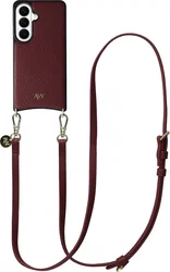 AVY Samsung Galaxy S26 - Essential Kit - Burgundy - Long Leather afbeelding