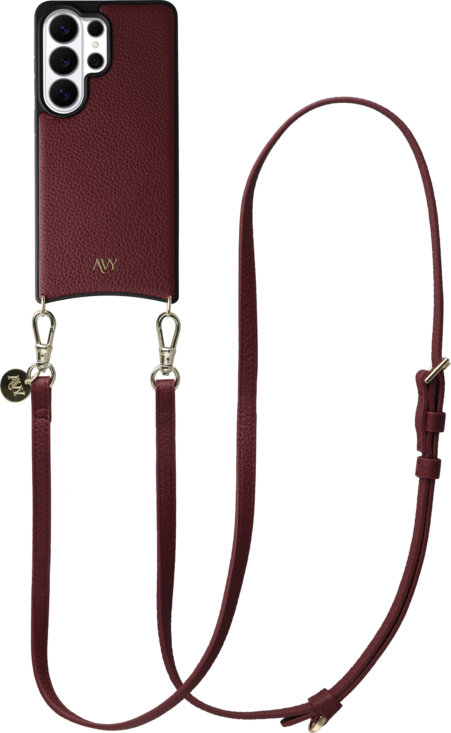 AVY Samsung Galaxy S26 Ultra - Essential Kit - Burgundy - Long Leather afbeelding 1