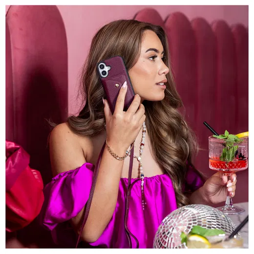 AVY Samsung Galaxy S25 / S24 - Essential Kit - Burgundy - Long Leather afbeelding 4