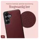 AVY Samsung Galaxy S25 / S24 - Essential Kit - Burgundy - Long Leather afbeelding 5
