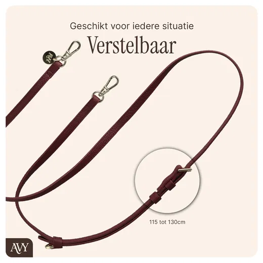 AVY Samsung S25 Plus / S24 Plus - Essential Kit - Burgundy - Long Leather afbeelding 9