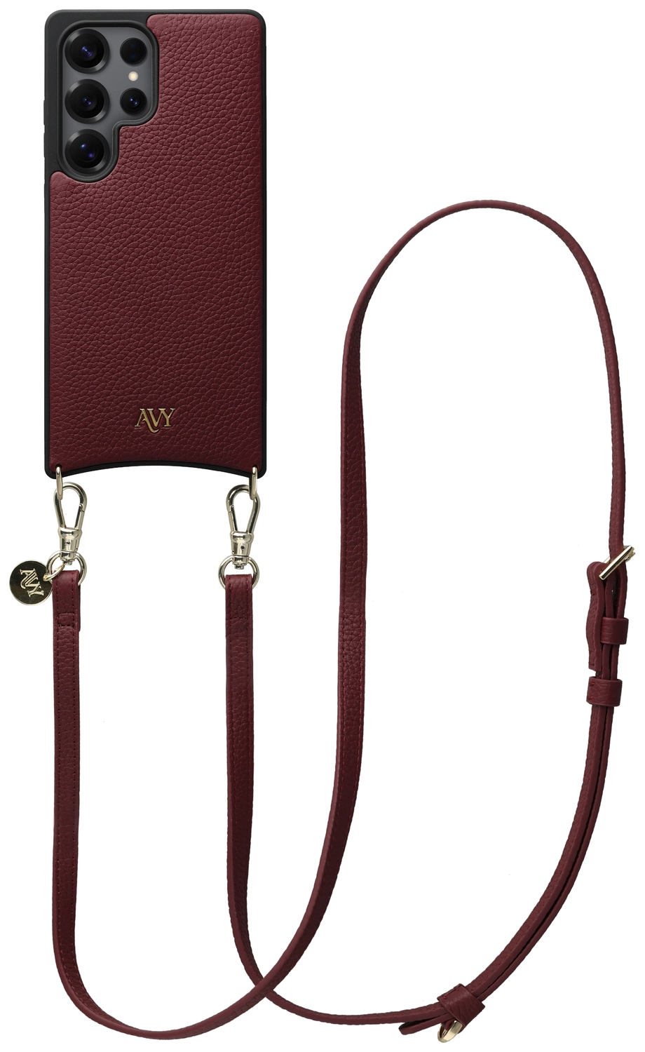 AVY Samsung Galaxy S25 Ultra - Essential Kit - Burgundy - Long Leather afbeelding 1