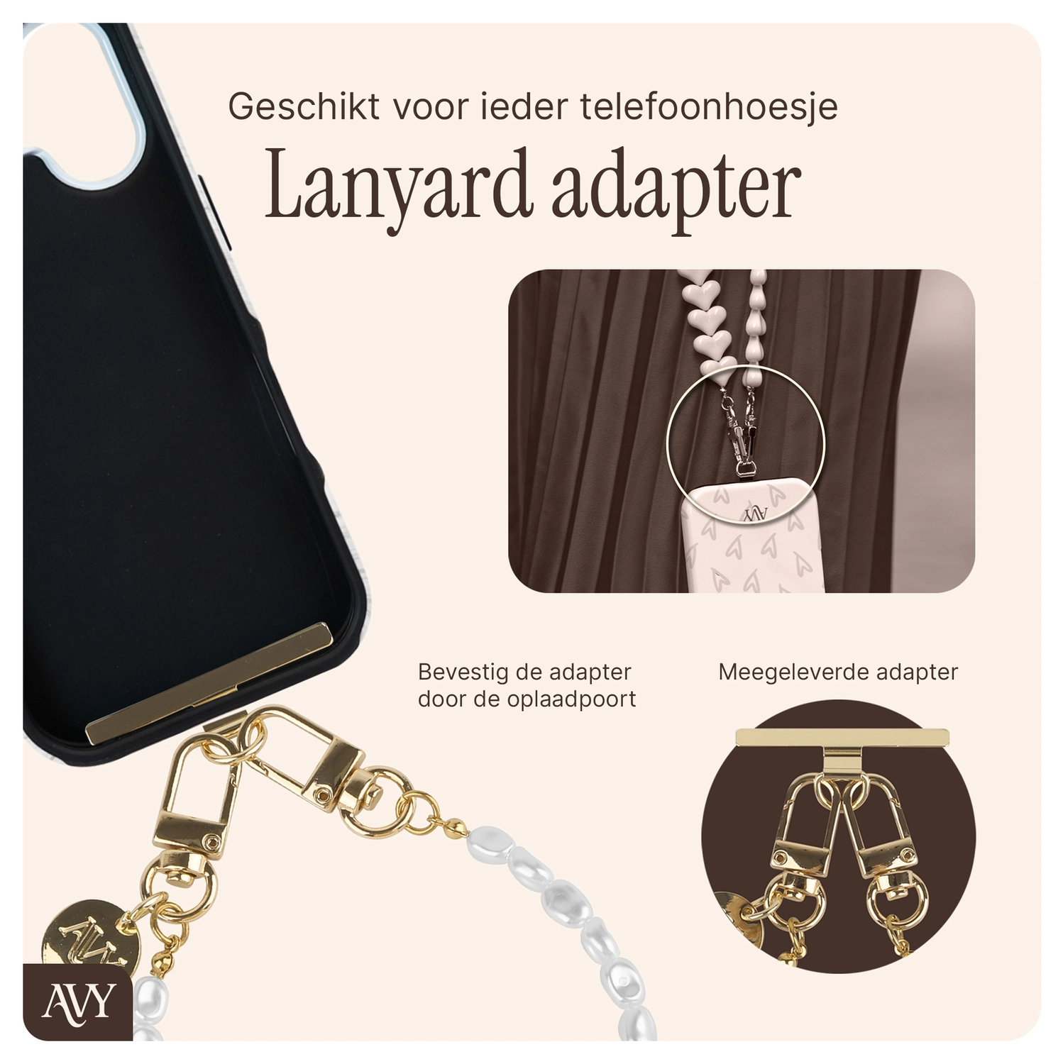 AVY Samsung Galaxy S25 / S24 - Essential Kit - Chocolate - Perla Chic Set afbeelding 9