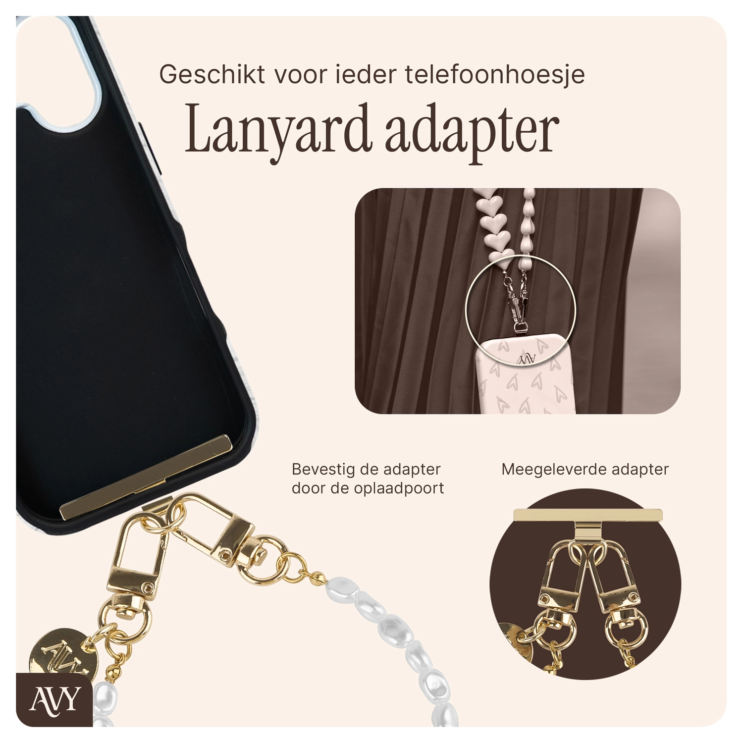 AVY Samsung Galaxy S25 Ultra - Essential Kit - Chocolate - Perla Chic Set afbeelding 9