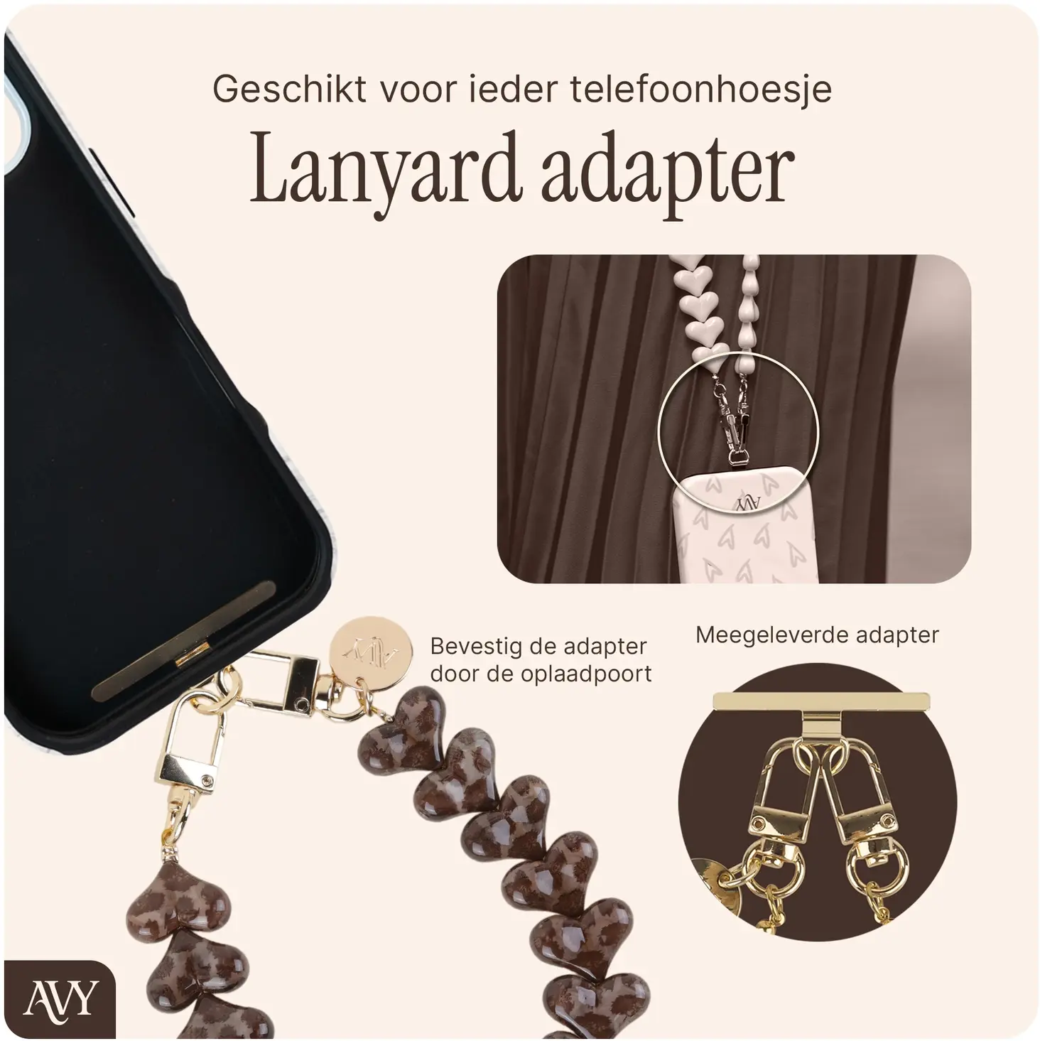 AVY Samsung Galaxy S26 Plus - Essential Kit - Chocolate - Cupid Leopard afbeelding 6