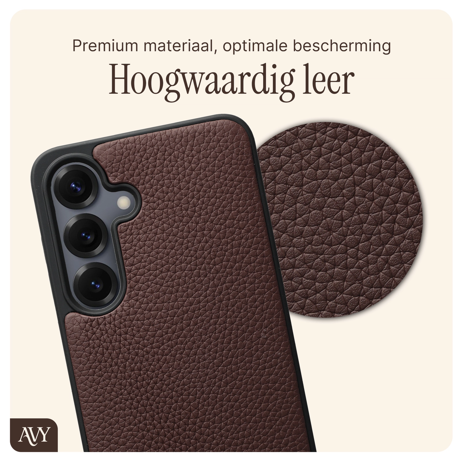 AVY Samsung Galaxy S25 / S24 - Essential Kit - Chocolate - Cupid Leopard afbeelding 4