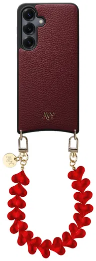 AVY Samsung S25 Plus / S24 Plus - Essential Kit - Burgundy - Cupid Clear Red afbeelding 1