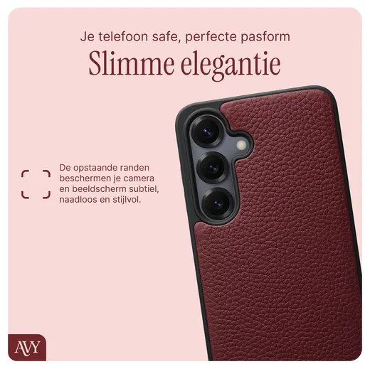 AVY Samsung S25 Plus / S24 Plus - Essential Kit - Burgundy - Cupid Clear Red afbeelding 7