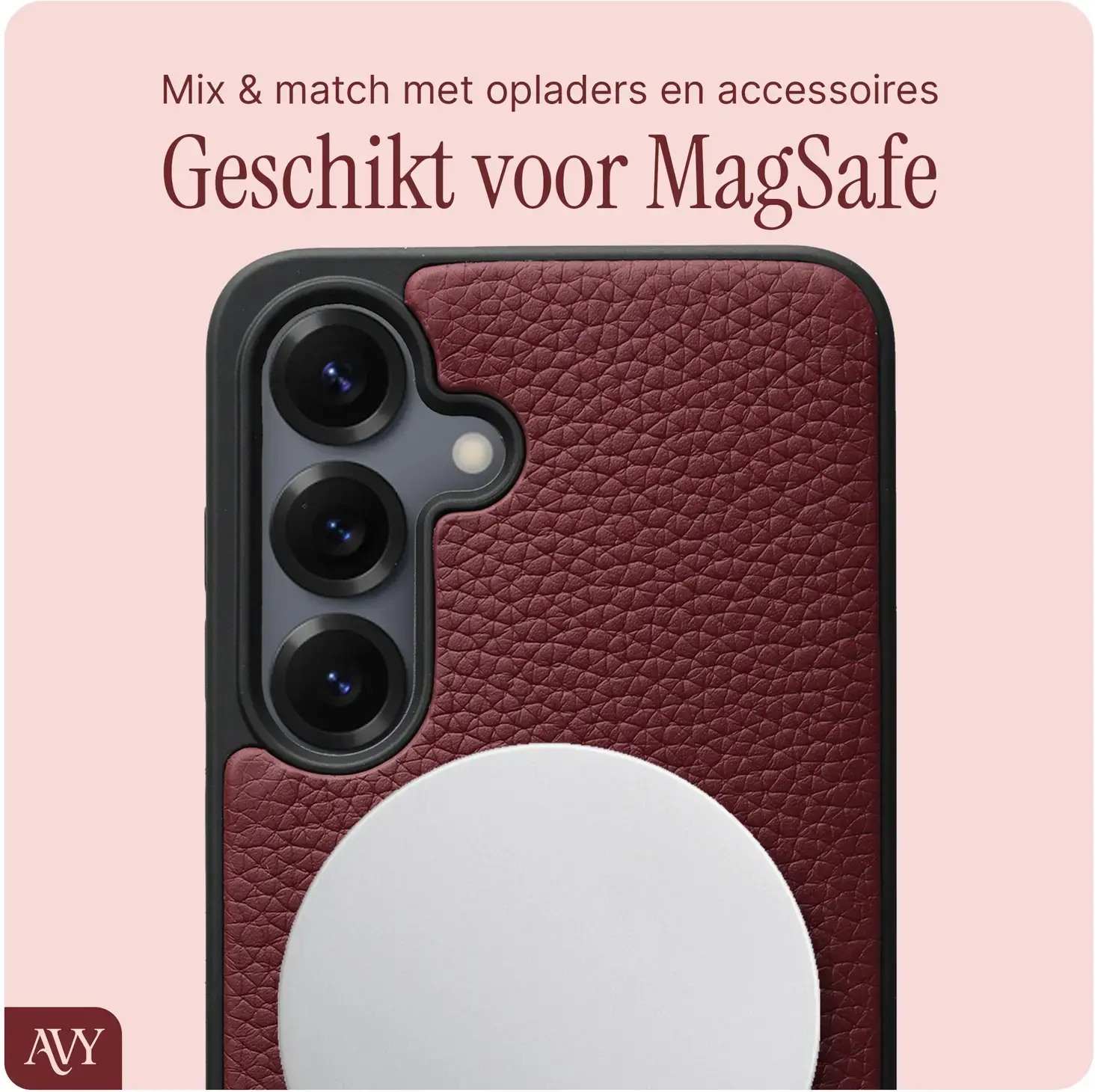 AVY Samsung S25 Plus / S24 Plus - Essential Kit - Burgundy - Cupid Burgundy afbeelding 7