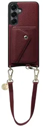 AVY Samsung S25 Plus / S24 Plus - Styled Kit - Burgundy - Short Leather afbeelding