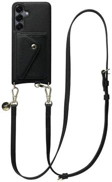 AVY Samsung Galaxy S25 / S24 - Styled Kit - Zwart - Long Leather