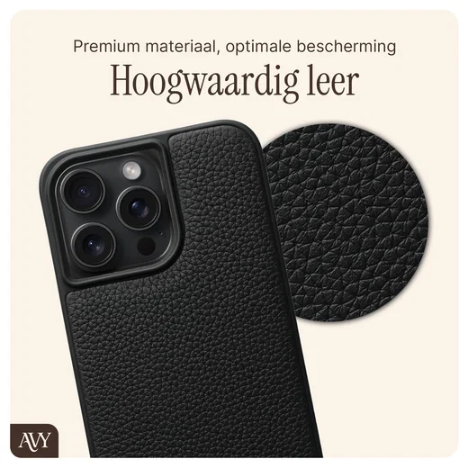AVY Apple iPhone 14 Pro Max - Styled Kit - Zwart - Long Leather afbeelding 5