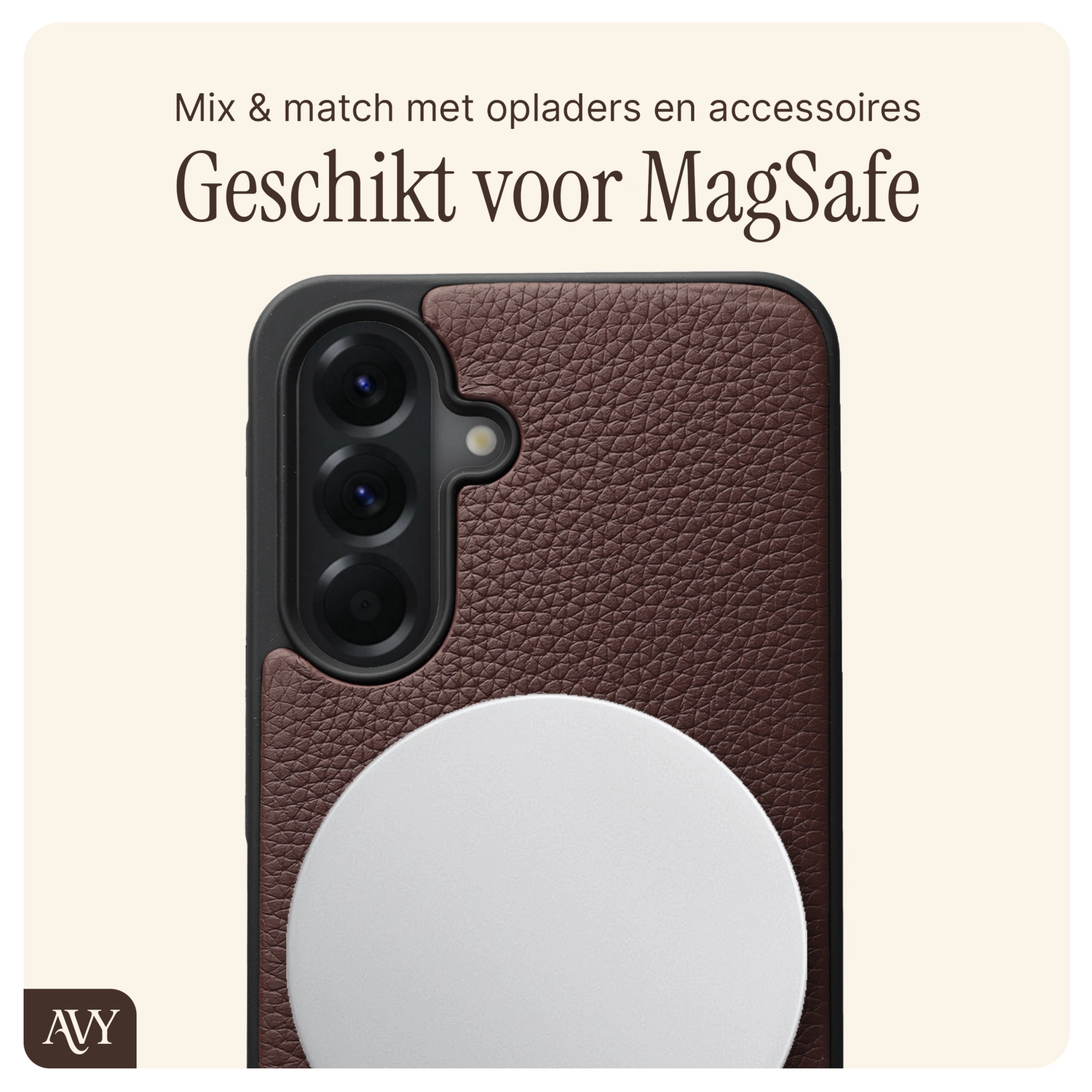 AVY Samsung Galaxy A56 - Styled Kit - Chocolate - Long Leather afbeelding 7