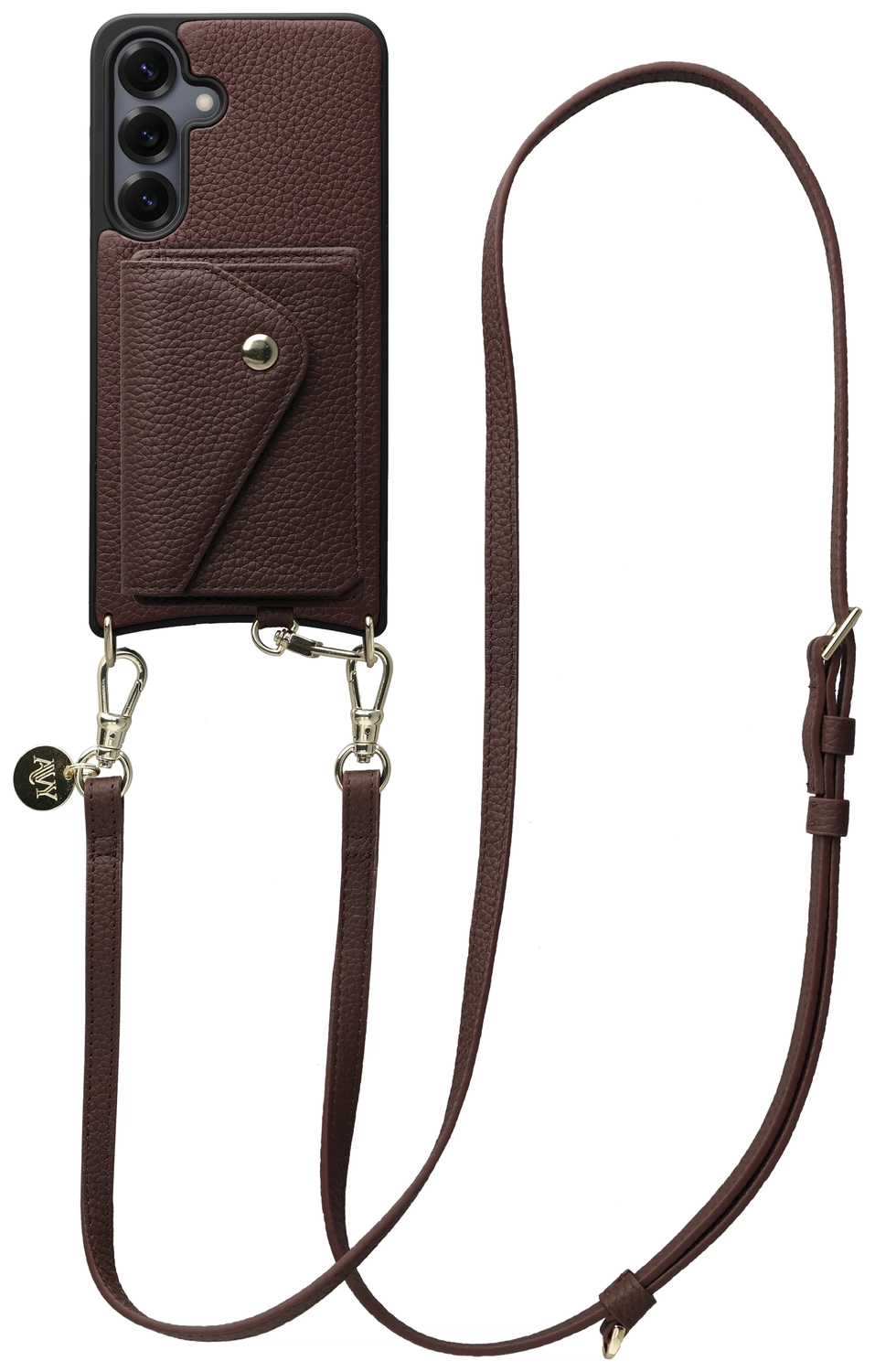 AVY Samsung Galaxy S25 / S24 - Styled Kit - Chocolate - Long Leather afbeelding 1