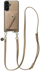 AVY Samsung Galaxy A56 - Styled Kit - Beige - Long Leather afbeelding