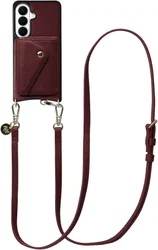 AVY Samsung Galaxy S26 - Styled Kit - Burgundy - Long Leather afbeelding