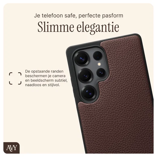 AVY Samsung Galaxy S25 Ultra - Styled Kit - Chocolate - Leather Set afbeelding 6