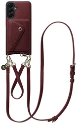 AVY Samsung Galaxy A56 - Styled Kit - Burgundy - Leather Set afbeelding