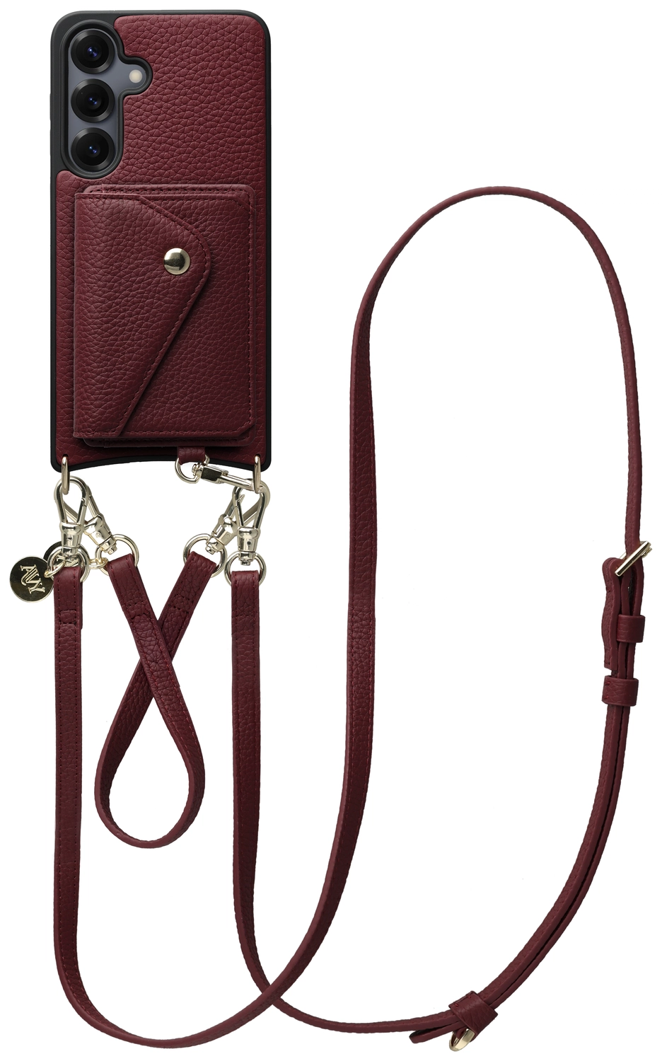 AVY Samsung Galaxy S25 / S24 - Styled Kit - Burgundy - Leather Set afbeelding 1