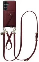 AVY Samsung S25 Plus / S24 Plus - Styled Kit - Burgundy - Leather Set afbeelding
