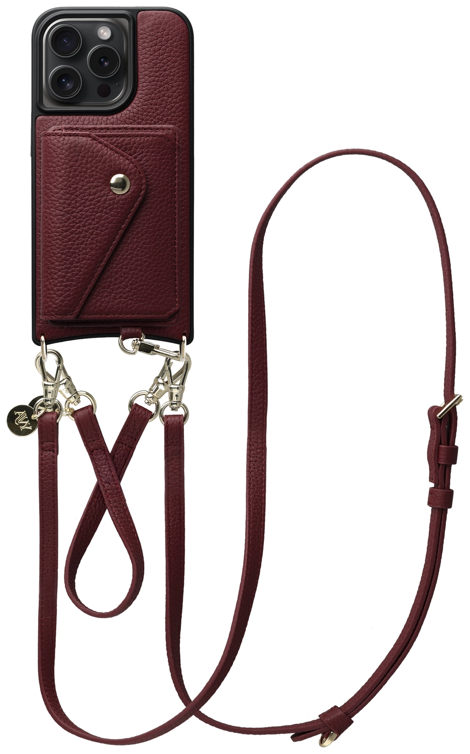 AVY Apple iPhone 15 Pro Max - Styled Kit - Burgundy - Leather Set afbeelding 1