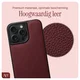 AVY Apple iPhone 15 Pro Max - Styled Kit - Burgundy - Leather Set afbeelding 6