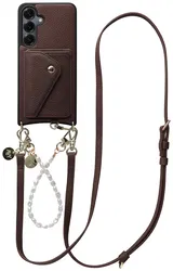 AVY Samsung S25 Plus / S24 Plus - Styled Kit - Chocolate - Leather and Pearls afbeelding