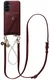 AVY Samsung Galaxy A56 - Styled Kit - Burgundy - Leather and Pearls afbeelding 1